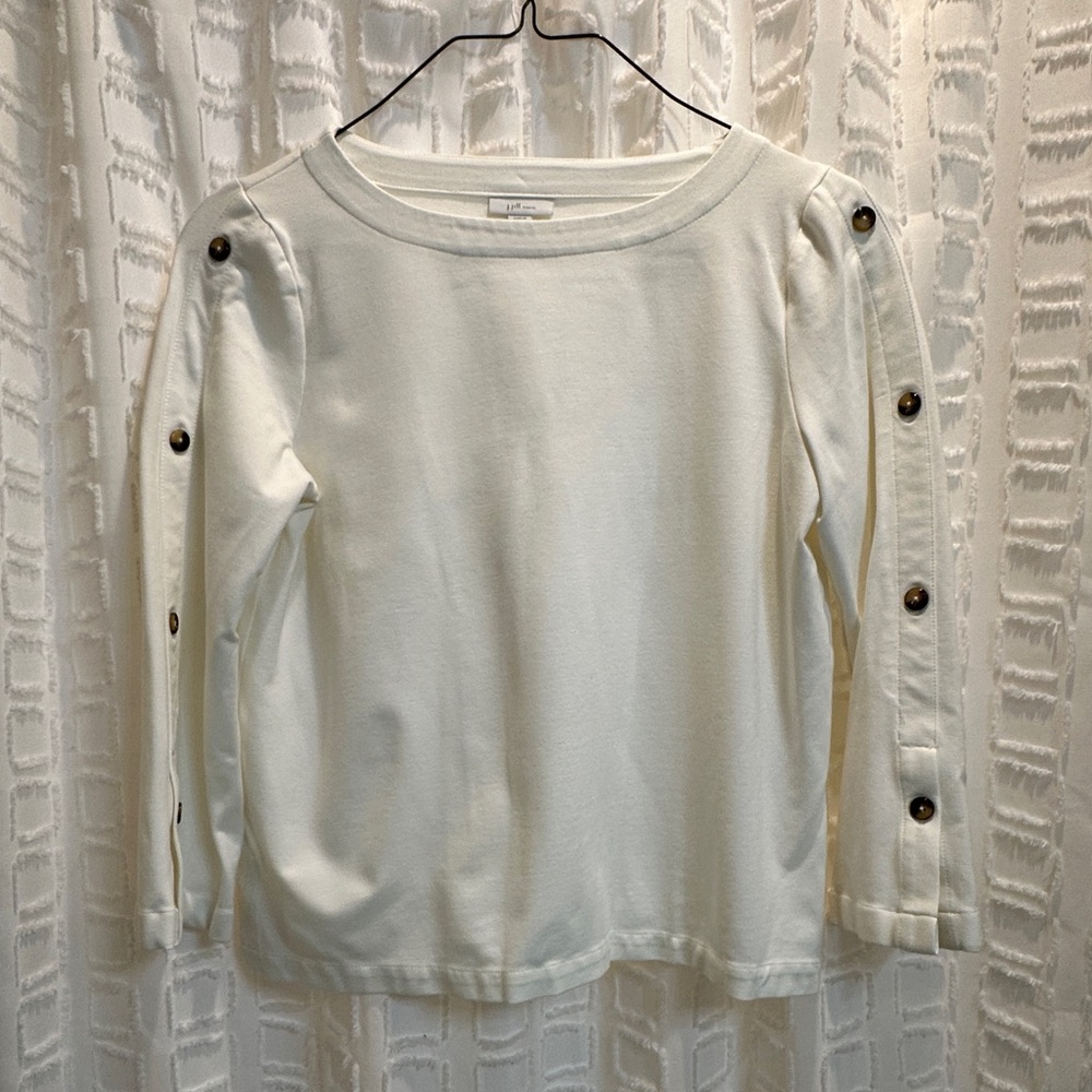 J. Jill Cream Ponte Top